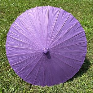 Purple Paper Parasol Sun Umbrella for Wedding or Summer Decor